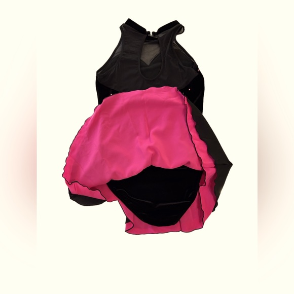 Figure Skating Free Shipping! Perform Dress by Chloe Noel Black Pink size small - Picture 4 of 6